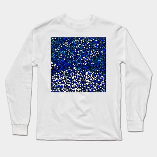Blue and White Polka Dots Long Sleeve T-Shirt